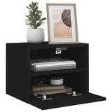 Mobile TV a Parete Nero 40x30x30 cm in Legno truciolato
