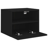 Mobile TV a Parete Nero 40x30x30 cm in Legno truciolato