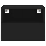 Mobile TV a Parete Nero 40x30x30 cm in Legno truciolato