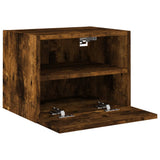 Mobile TV a Parete Rovere Fumo 40x30x30 cm in Legno truciolato