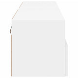 Mobili TV a Parete 2pz Bianchi 60x30x30 cm in Legno truciolato