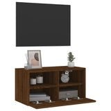 Mobile TV a Parete Rovere Marrone 60x30x30 cm Legno truciolato