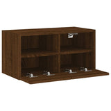 Mobile TV a Parete Rovere Marrone 60x30x30 cm Legno truciolato
