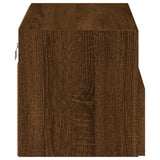 Mobile TV a Parete Rovere Marrone 60x30x30 cm Legno truciolato