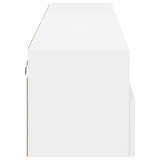 Mobili TV a Parete 2pz Bianchi 80x30x30 cm in Legno truciolato