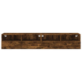 Mobili TV a Muro 2 pz Rovere Fumo 80x30x30 cm Legno truciolato
