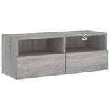 Mobile TV a Parete Grigio Sonoma 80x30x30 cm Legno truciolato