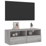 Mobile TV a Parete Grigio Sonoma 80x30x30 cm Legno truciolato