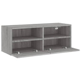 Mobile TV a Parete Grigio Sonoma 80x30x30 cm Legno truciolato