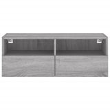 Mobile TV a Parete Grigio Sonoma 80x30x30 cm Legno truciolato
