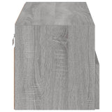 Mobile TV a Parete Grigio Sonoma 80x30x30 cm Legno truciolato