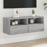 Mobile TV a Parete Grigio Sonoma 80x30x30 cm Legno truciolato