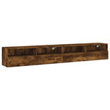 Mobili TV Parete 2pz Rovere Fumo 100x30x30 cm Legno truciolato