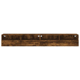 Mobili TV Parete 2pz Rovere Fumo 100x30x30 cm Legno truciolato