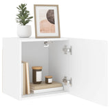 Mobile TV a Parete Bianco 40,5x30x40 cm in Legno truciolato