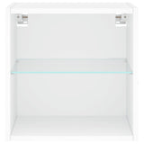 Comodino con Luci LED a Parete Bianco