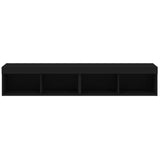 Mobili Porta TV con Luci LED 2 pz Neri 80x30x30 cm