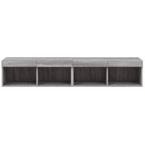 Mobili Porta TV con Luci LED 2 pz Grigio Sonoma 80x30x30 cm