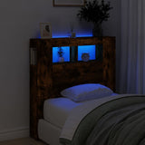 Testiera LED Rovere Fumo 100x18,5x103,5 cm Legno truciolato