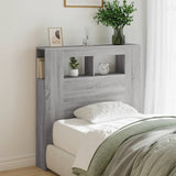 Testiera LED Grigio Sonoma 100x18,5x103,5 cm Legno truciolato