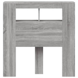 Testiera LED Grigio Sonoma 100x18,5x103,5 cm Legno truciolato