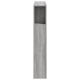 Testiera LED Grigio Sonoma 100x18,5x103,5 cm Legno truciolato