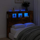 Testiera LED Rovere Fumo 120x18,5x103,5 cm Legno truciolato
