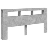 Testiera LED Grigio Cemento 200x18,5x103,5 cm Legno truciolato
