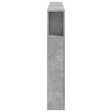 Testiera LED Grigio Cemento 200x18,5x103,5 cm Legno truciolato