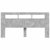 Testiera LED Grigio Cemento 200x18,5x103,5 cm Legno truciolato