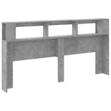 Testiera LED Grigio Cemento 200x18,5x103,5 cm Legno truciolato