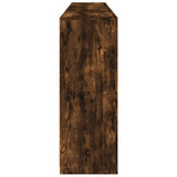 Credenza con Luci LED Rovere Fumo 202x37x100 cm