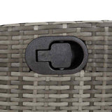 Sedie da Giardino Reclinabili 2 pz e Cuscini Grigio Polyrattan