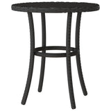 Set da Bistrò 3 pz con Cuscini Nero in Polyrattan