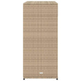 Armadietto Portaoggetti Giardino Beige 105x55x113cm Polyrattan