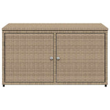 Armadietto Portaoggetti Giardino Beige 110x55x60,5cm Polyrattan