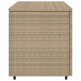 Armadietto Portaoggetti Giardino Beige 110x55x60,5cm Polyrattan