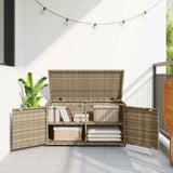 Armadietto Portaoggetti Giardino Beige 110x55x60,5cm Polyrattan