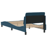 Giroletto con Testiera Dover Blu 80x200 cm in Velluto