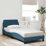 Giroletto con Testiera Dover Blu 80x200 cm in Velluto