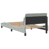 Giroletto Dover Grigio Chiaro 100x190 cm in Velluto