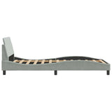 Giroletto Dover Grigio Chiaro 100x203 cm in Velluto
