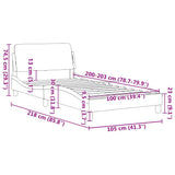 Giroletto Dover Grigio Chiaro 100x203 cm in Velluto