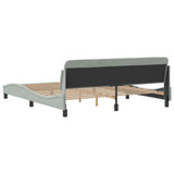 Giroletto Dover Grigio Chiaro 183x213 cm in Velluto