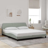Giroletto Dover Grigio Chiaro 183x213 cm in Velluto