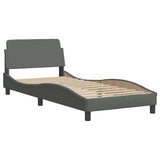 Struttura letto Dover Grigio Scuro 90x190 cm in Tessuto
