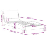 Struttura letto Dover Nera 90x190 cm in Similpelle