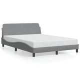 Struttura letto Dover Grigio Chiaro 135x190 cm in Tessuto