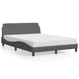 Struttura letto Dover Grigio Scuro 135x190 cm in Tessuto