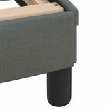 Struttura letto Dover Grigio Scuro 135x190 cm in Tessuto
